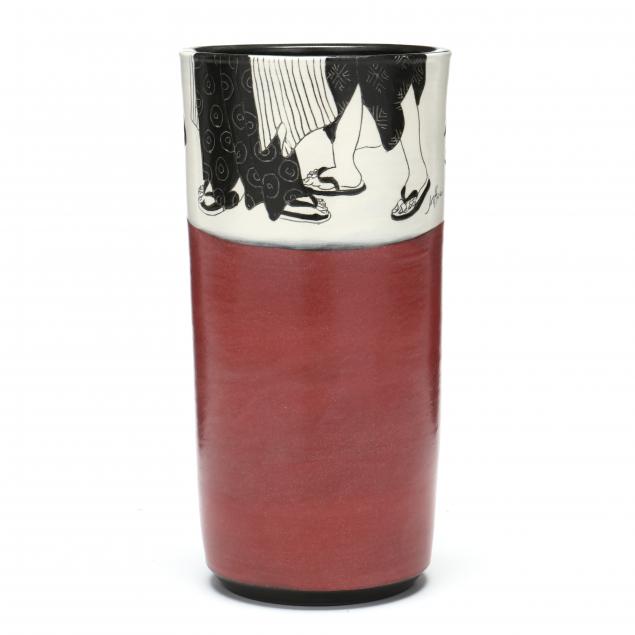 sally-jaffee-california-20th-century-stoneware-vase