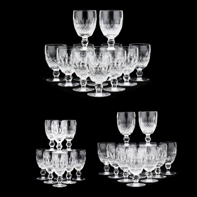 Waterford Crystal Colleen Short Stem Claret Wine Water Glasses 4 3