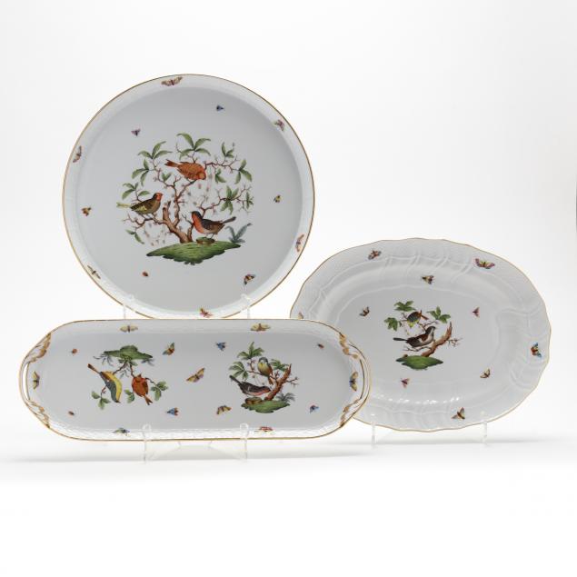 three-herend-i-rothschild-bird-i-platters