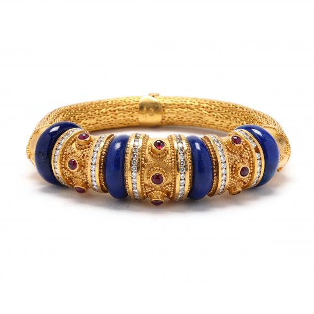 high-karat-gold-and-gem-set-bracelet-gilan