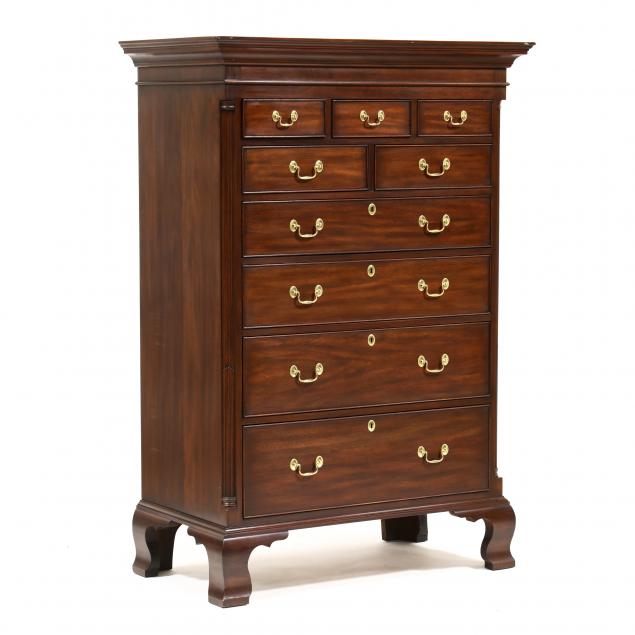 henkel-harris-chippendale-style-mahogany-tall-chest