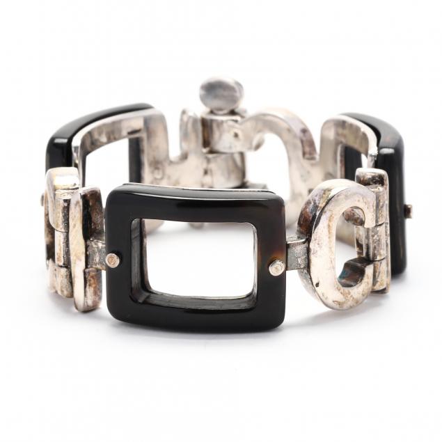 sterling-silver-and-faux-tortoise-shell-bracelet