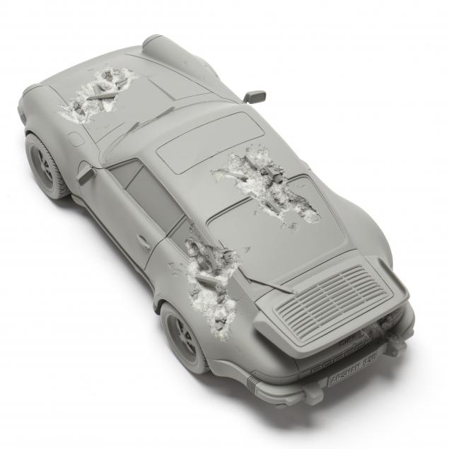 Daniel Arsham (b. 1980), Eroded 911 Turbo Porsche (Grey) (Lot 2165 ...