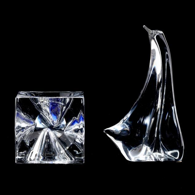 two-modern-daum-crystal-sculptures