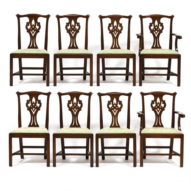 henkel-harris-set-of-eight-chippendale-style-mahogany-dining-chairs
