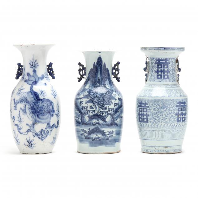 three-chinese-blue-and-white-porcelain-vases