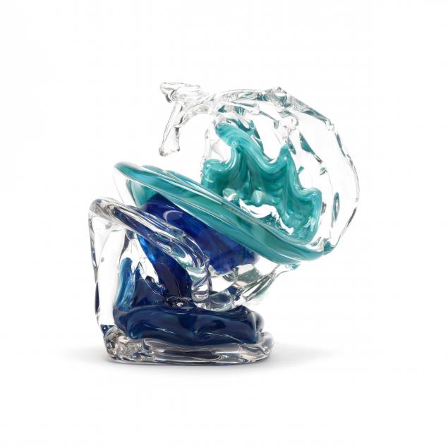 david-wight-american-b-1983-wave-art-glass-sculpture