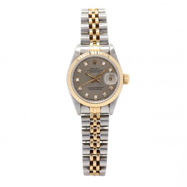 lady-s-two-tone-oyster-perpetual-datejust-watch-rolex