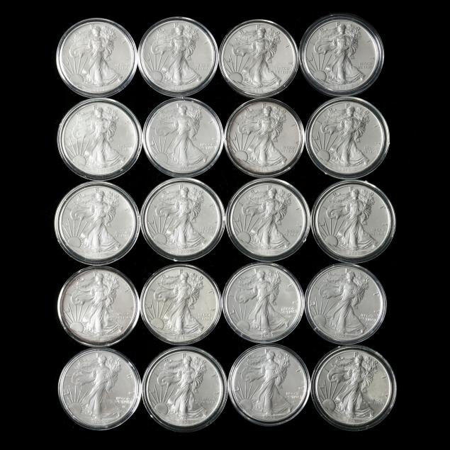 twenty-20-bu-american-eagle-1-oz-silver-bullion-coins