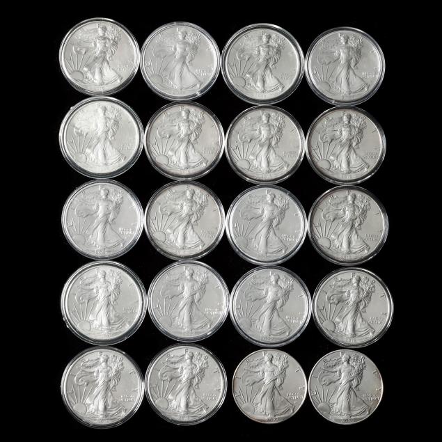 twenty-20-bu-american-eagle-1-oz-silver-bullion-coins