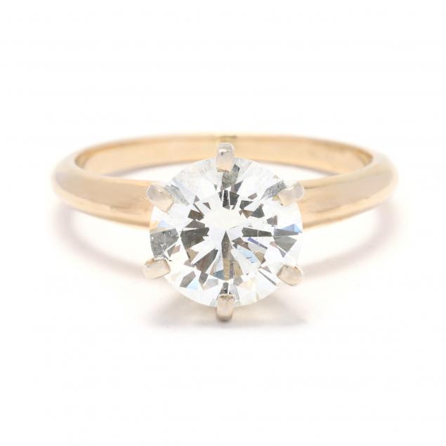 gold-and-round-brilliant-cut-diamond-ring