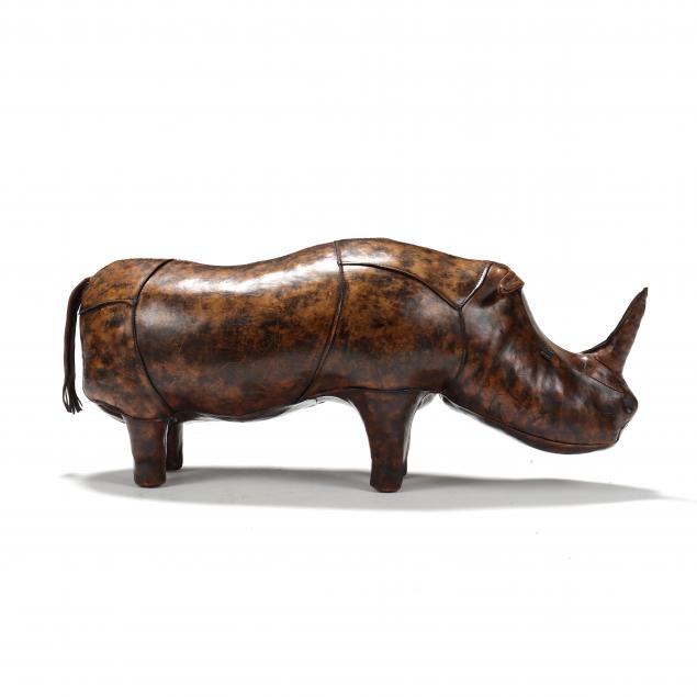 Leather rhino on sale footstool dimitri