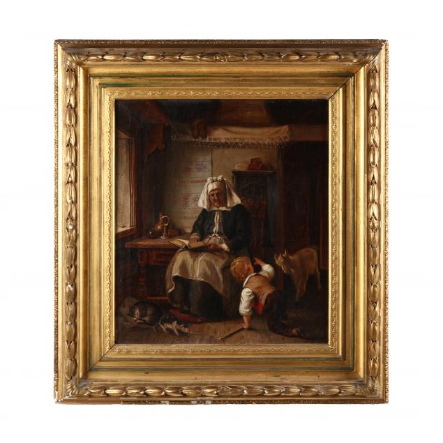 dutch-school-19th-century-interior-genre-scene