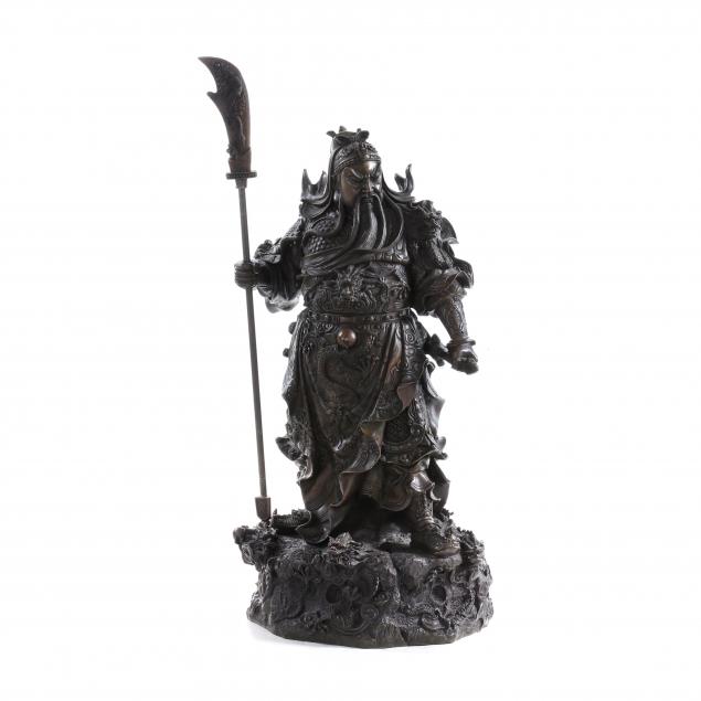 a-chinese-bronze-sculpture-of-guan-yu