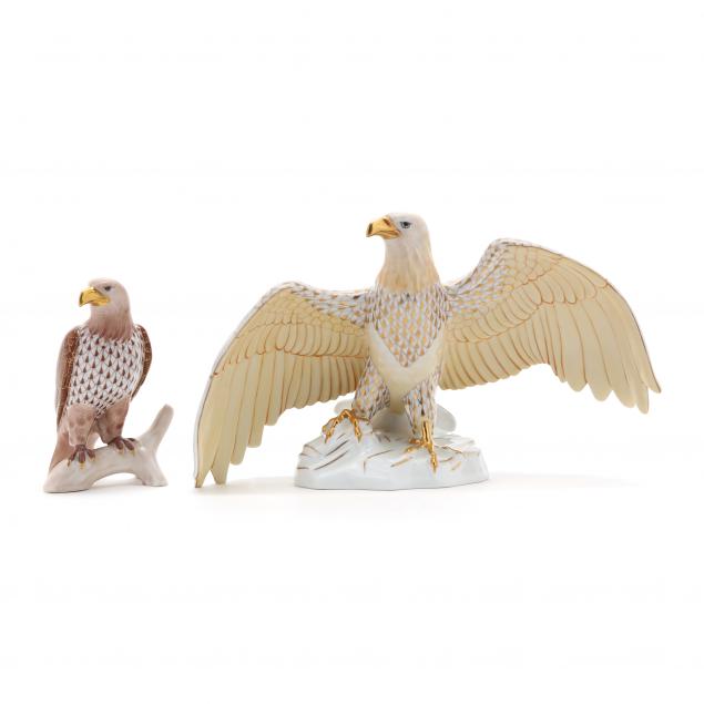 two-herend-figures-of-a-bald-eagle