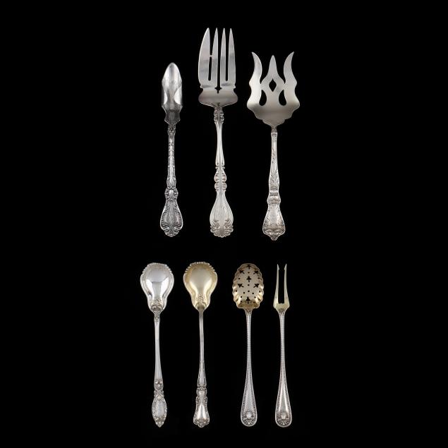 assortment-of-american-sterling-silver-flatware-servers