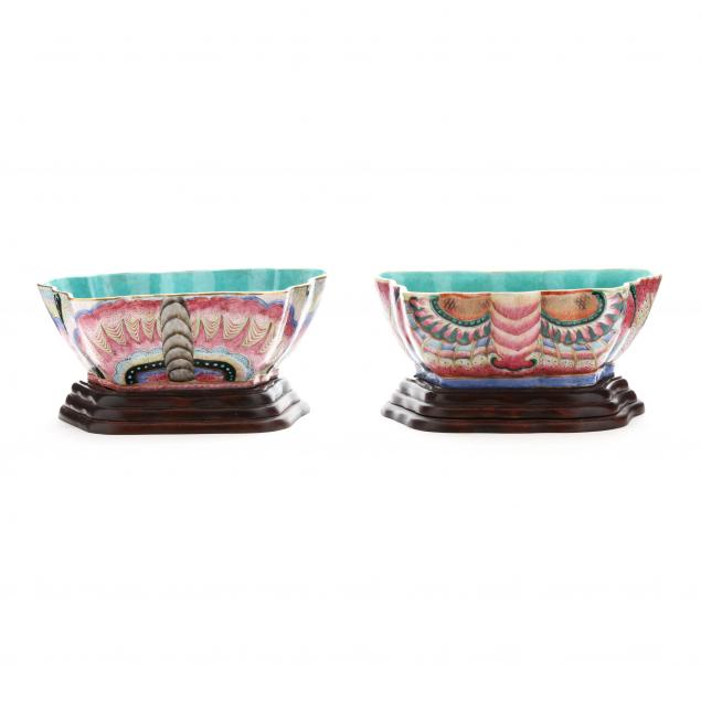 A Pair of Chinese Famille Rose Butterfly Bowls (Lot 1105 - Asian Art ...