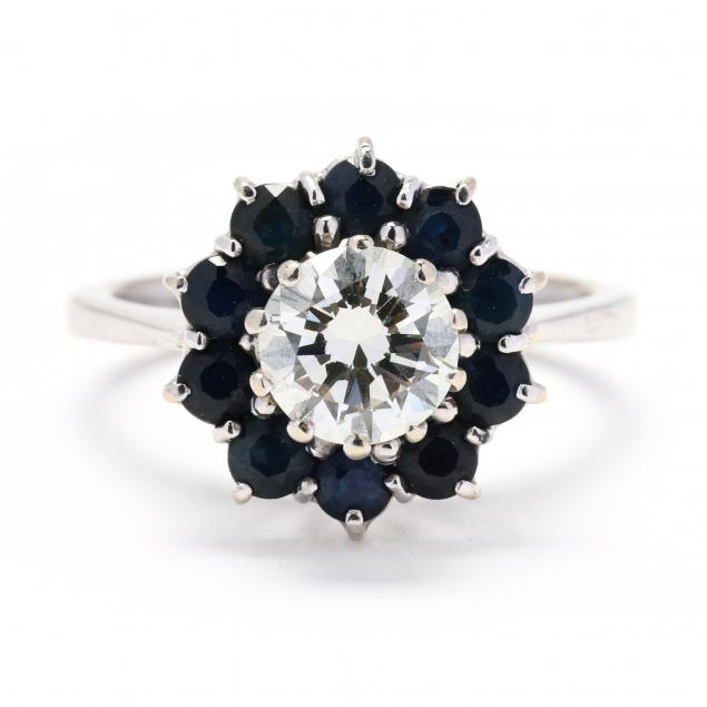 white-gold-diamond-and-sapphire-ring