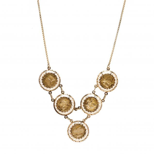 gold-disc-station-necklace