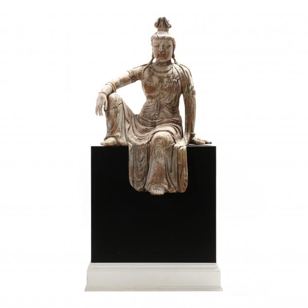 a-chinese-lifesize-seated-guanyin-sculpture