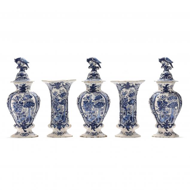 five-piece-dutch-delft-blue-and-white-garniture-set-three-bells-factory