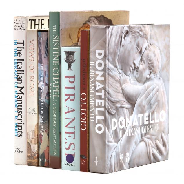 group-of-books-on-italian-art-and-artists