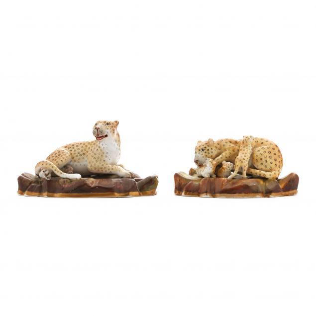 two-antique-british-porcelain-figures-of-recumbent-leopards