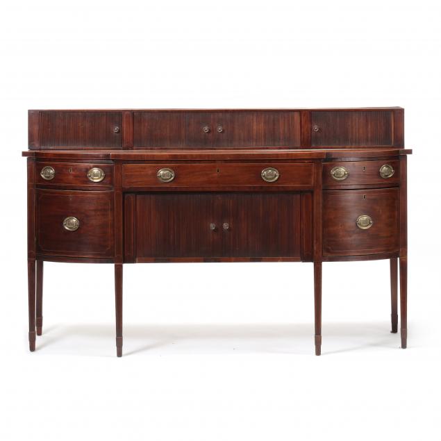 english-hepplewhite-inlaid-mahogany-tambour-sideboard