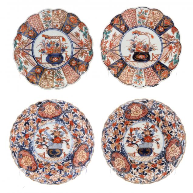 two-pairs-of-japanese-imari-dishes