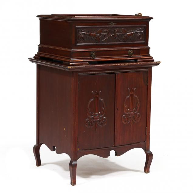 stella-mahogany-music-box-on-stand-with-59-17-1-4-in-discs