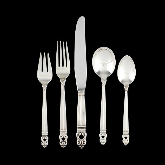 International Royal Danish Sterling Silver Flatware Service (Lot 1130 ...