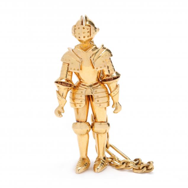 vintage-gold-knight-key-chain-cartier