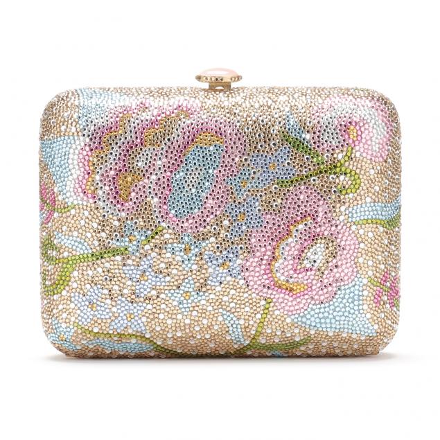 judith-leiber-multi-pastel-floral-crystal-clutch