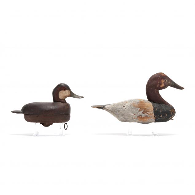 Two Decoys, Canvasback and Ruddy Duck (Lot 4079 - May Estate Auction ...