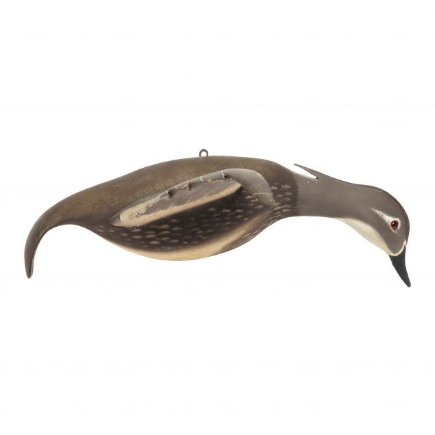 ken-harris-decoys-ny-1905-1981-half-body-flying-wood-duck-hen