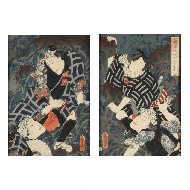 utagawa-kunisada-toyokuni-iii-japanese-1786-1864-two-woodblock-prints