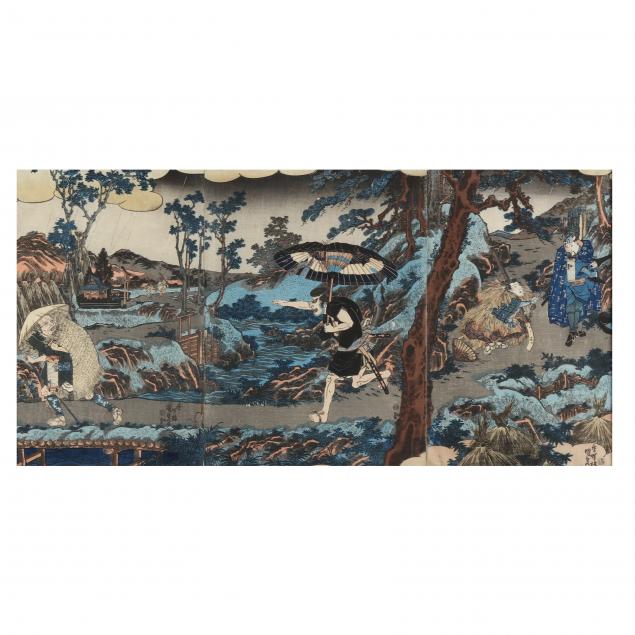 Utagawa Kunisada (Toyokuni III) (Japanese, 1786-1864), Woodblock ...