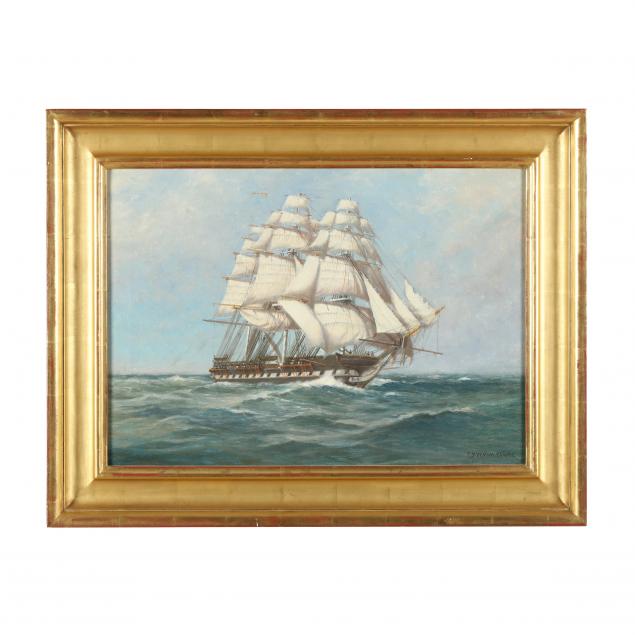 c-myron-clark-american-1858-1925-uss-constitution-in-full-sail