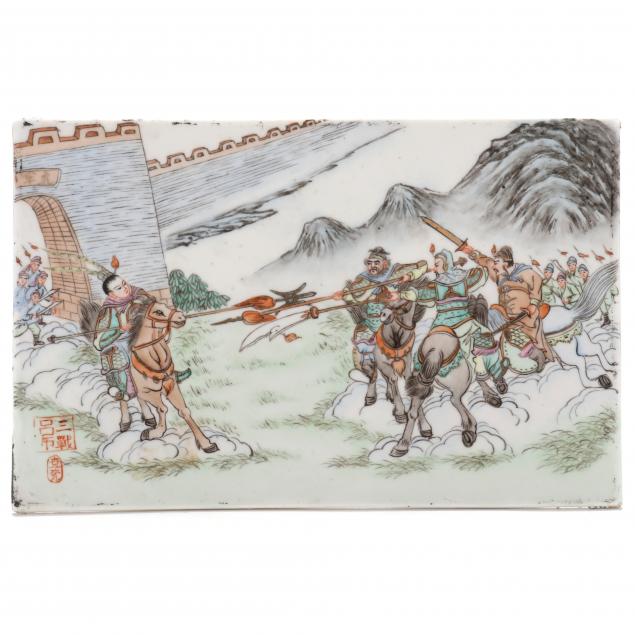 a-chinese-porcelain-famille-verte-plaque-with-warriors