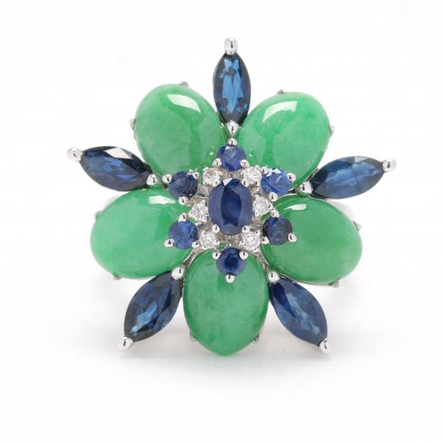 white-gold-jadeite-jade-and-sapphire-flower-motif-ring