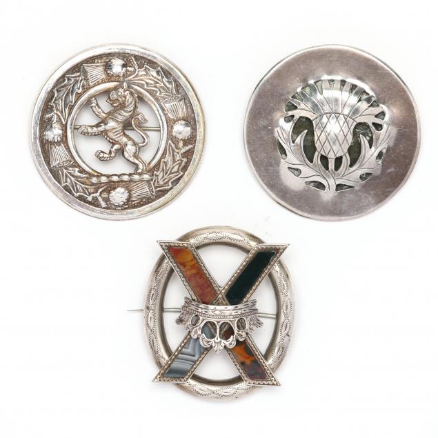 Two Silver Brooches / Pendants and a Brooch, Scotland (Lot 3199 ...