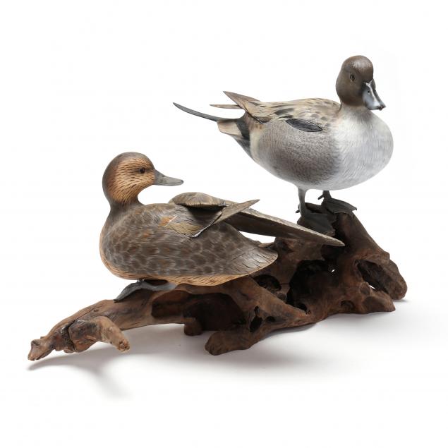 william-veasey-md-1932-2022-pintail-pair-mounted-on-driftwood