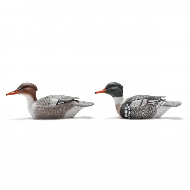 mike-and-nancy-scherer-il-miniature-red-breasted-merganser-pair