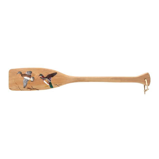 duane-raver-nc-1927-2022-wood-duck-pair-on-paddle