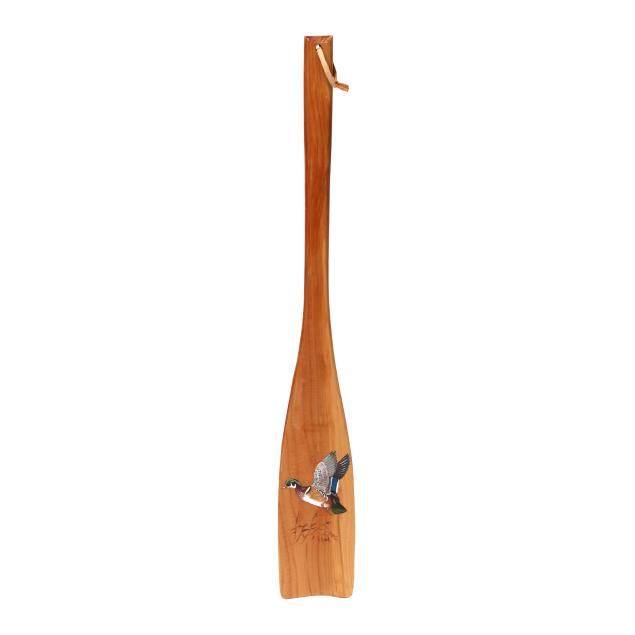 duane-raver-nc-1927-2022-wood-duck-on-paddle