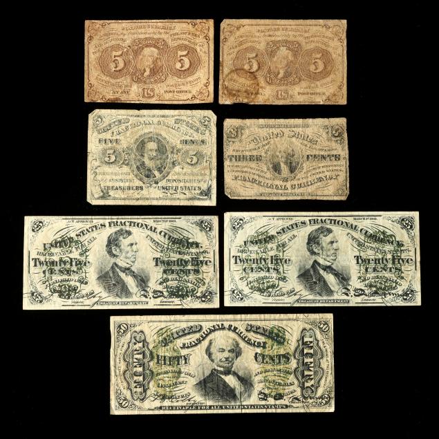 seven-7-u-s-fractional-currency-notes