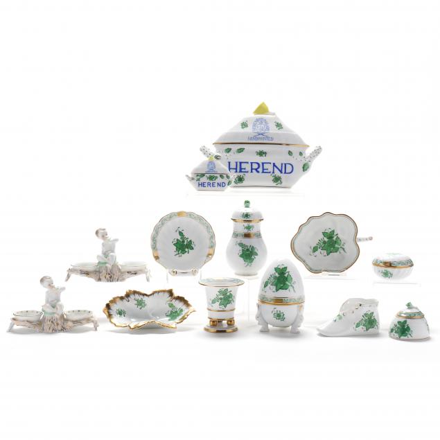 a-selection-of-herend-13-i-chinese-bouquet-green-i-table-accessories