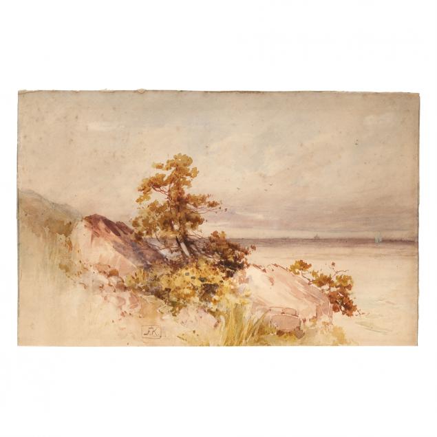 John Frederick Kensett (American, 1816-1872), Coastal Landscape (Lot ...