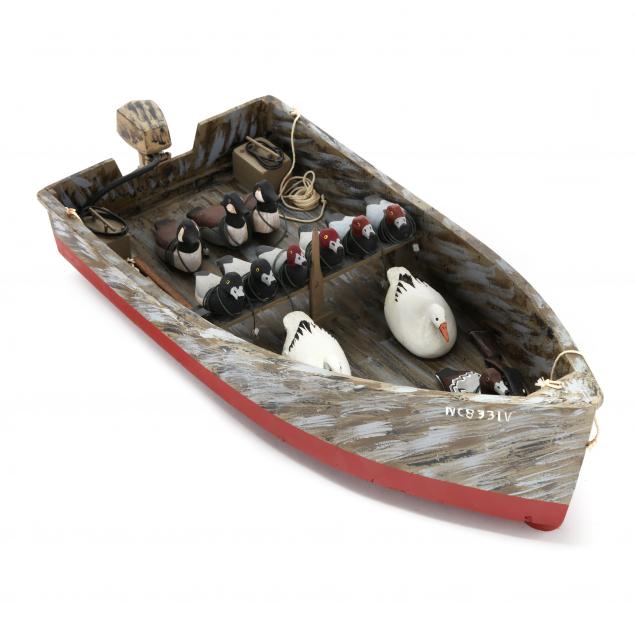 steven-carroll-lewis-nc-1954-2018-hunting-skiff-model-with-decoys