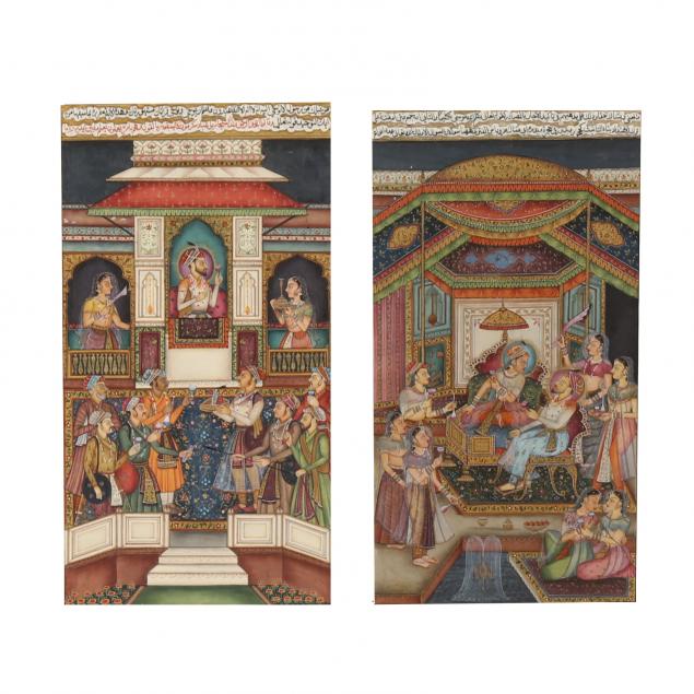 two-indian-mughal-paintings